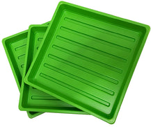 GreenEase Microgreens Starter Kit – 10 Organic Certified Jute Grow Pads, 3 BPA Free Low Profile 10x10 Trays for Easy Harvesting and 3 Packs of Microgreens Seeds