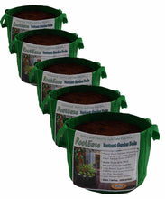 3 Gallon (MORE COLORS AVAILABLE) - 5 Pack Garden Planting Aeration Fabric Pot, Heavy Duty Durable Grow Bags / Planter, Raised Bed Gardening, Best Air-Pruning Root Treatment Eco-Friendly Grow Bags with Handles