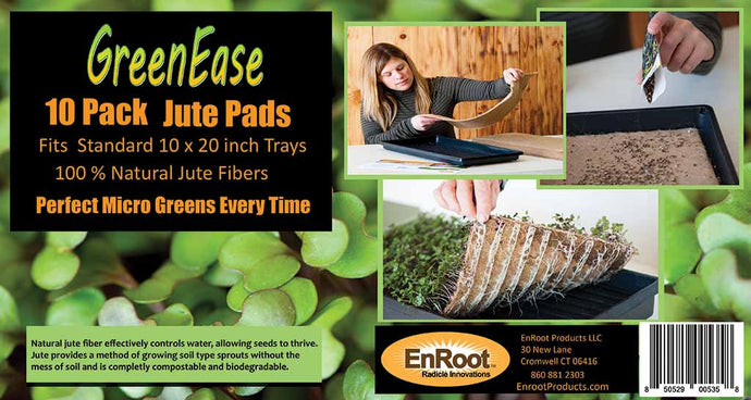 GreenEase 10 Pack Jute Micro Green Seed Pads