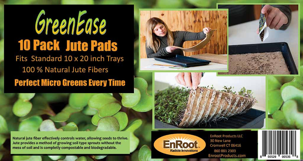 GreenEase 10 Pack Jute Micro Green Seed Pads