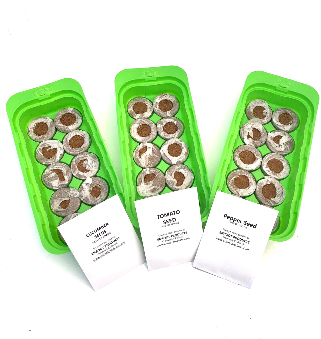Garden Starter Kit - DIY Seedling Starter for Tomatoes, Peppers, Cucumber Planting