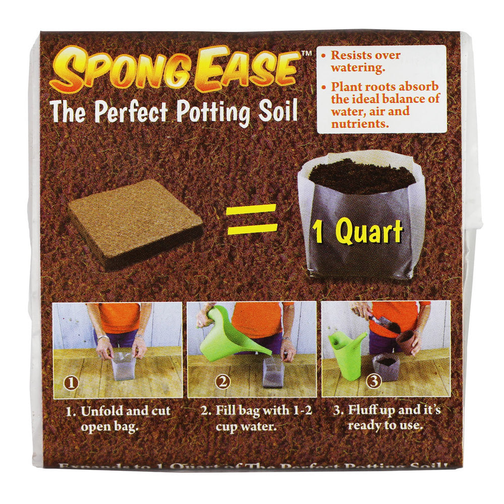 Potting Soil 1 QT - Units of 5 - Compressed Coconut Coir for seedlings, cuttings, Vegetables, Berries, Roses. Supplies Oxygen, Water and Your Added Fertilizer for Healthy Plants - Made from Coconut husks