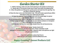 Garden Starter Kit - DIY Seedling Starter for Tomatoes, Peppers, Cucumber Planting